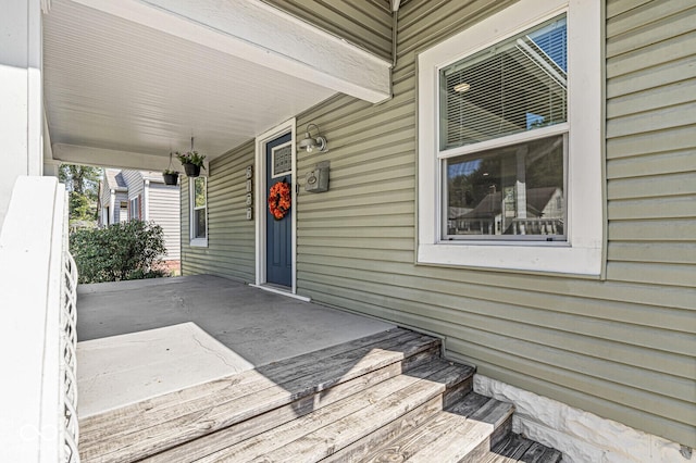 wooden deck featuring a porch