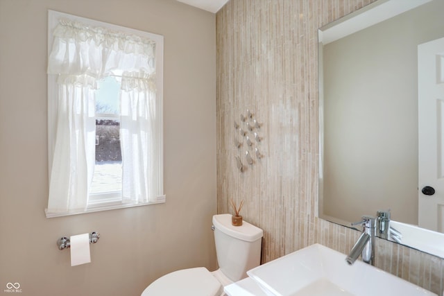 bathroom with toilet and sink