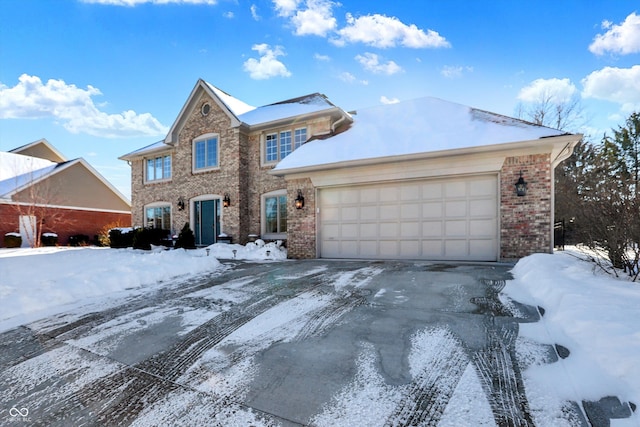 view of front facade with a garage