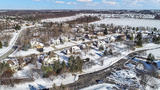 view of snowy aerial view