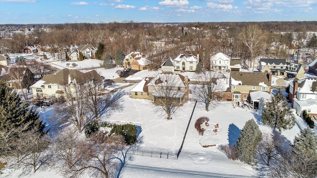 view of snowy aerial view