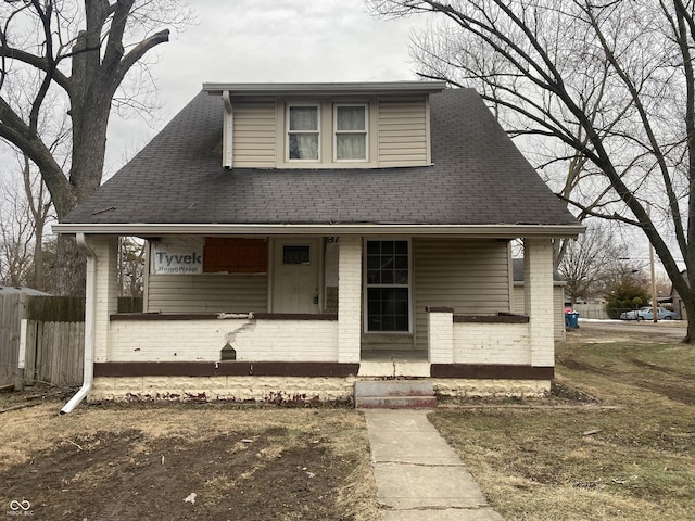 view of front of house featuring covered porch