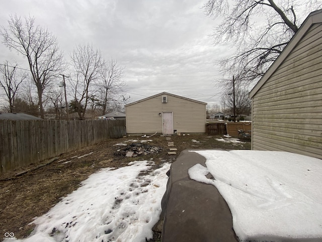 view of snowy yard