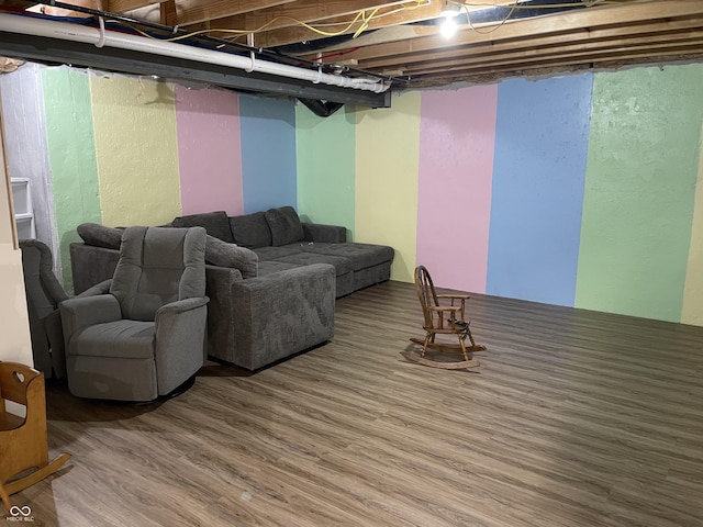 living room featuring hardwood / wood-style flooring