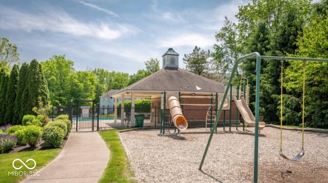 view of jungle gym