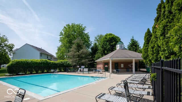 view of pool with a patio area