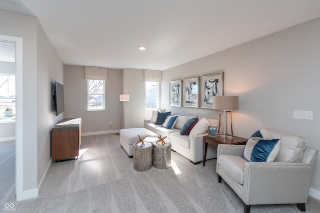 view of carpeted living room