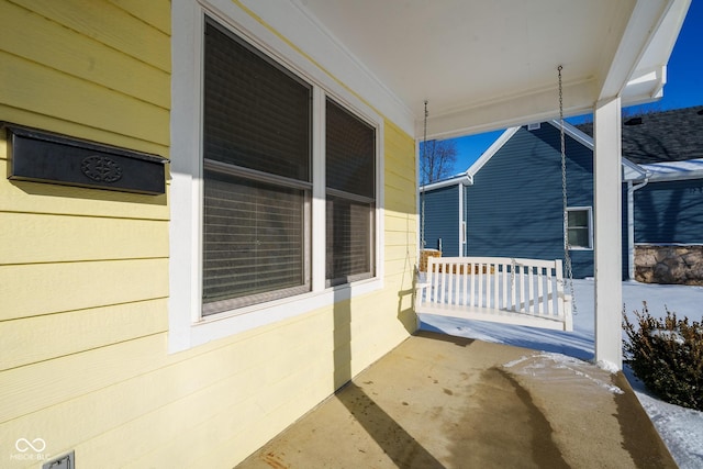 view of patio with a porch