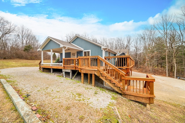 exterior space with a porch