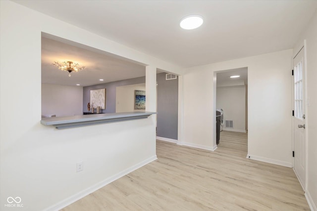 interior space featuring light hardwood / wood-style flooring