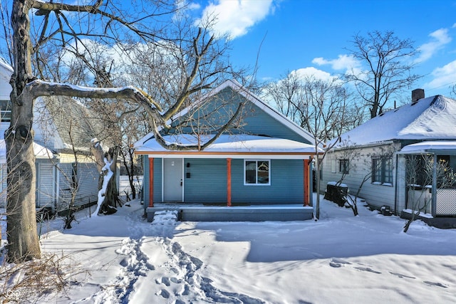 bungalow-style home with covered porch