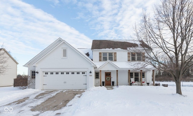 view of front of house featuring a garage