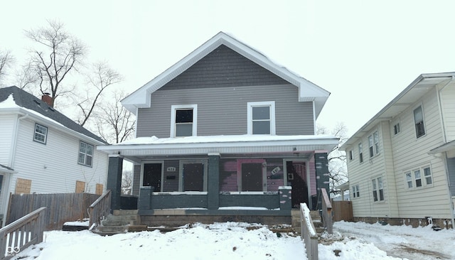 view of front facade with a porch