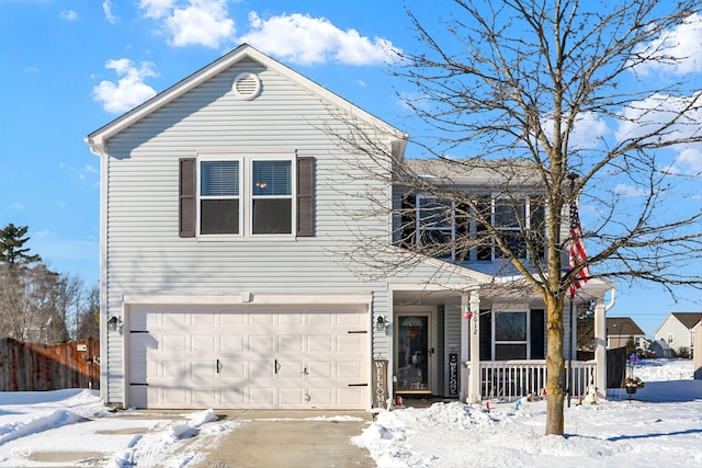 view of front property featuring a garage