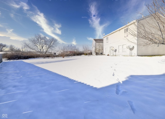 view of snowy yard