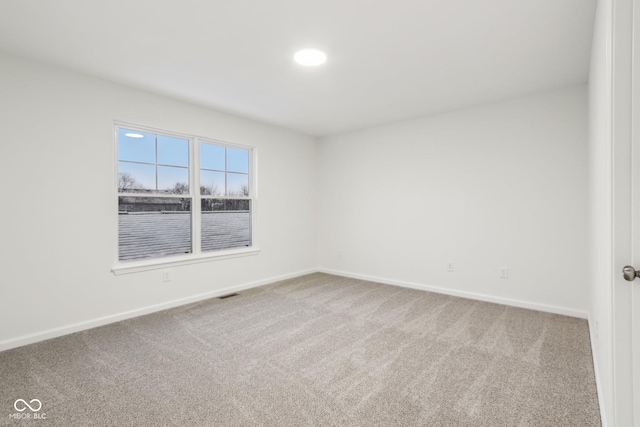 view of carpeted empty room