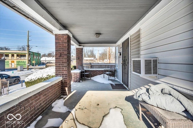 view of patio with covered porch