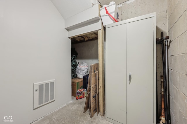 6595 Reserve Dr, Indianapolis, IN 46220 - garage featuring concrete block wall