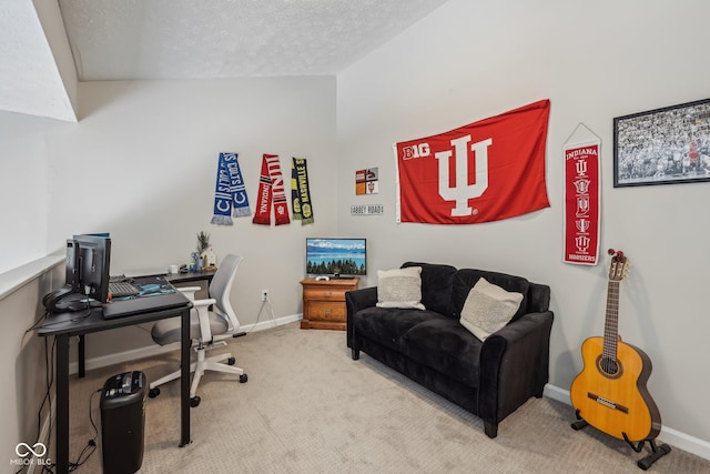 6595 Reserve Dr, Indianapolis, IN 46220 - carpeted office space featuring baseboards and a textured ceiling