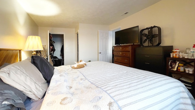 bedroom with a spacious closet and a closet