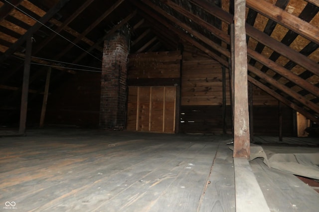 view of attic