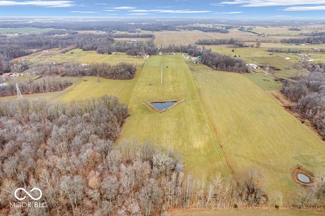 drone / aerial view with a rural view