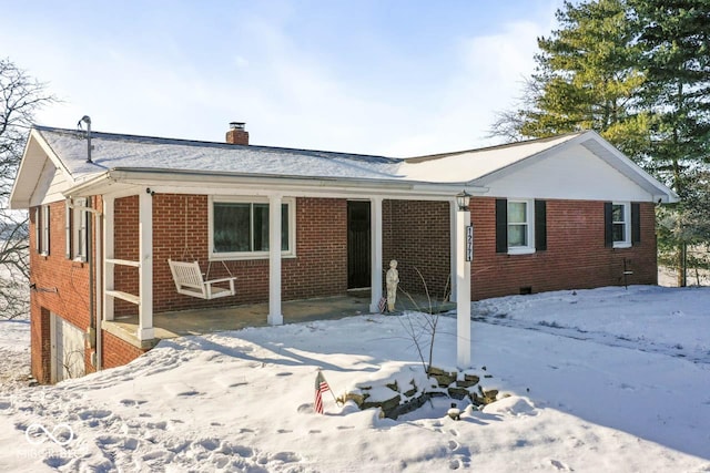 single story home with a garage