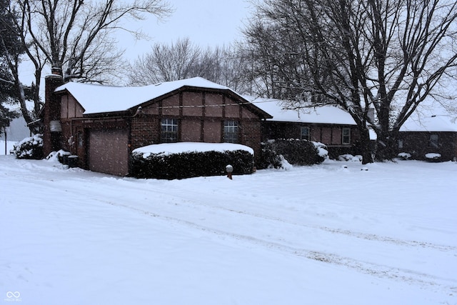 view of snow covered exterior