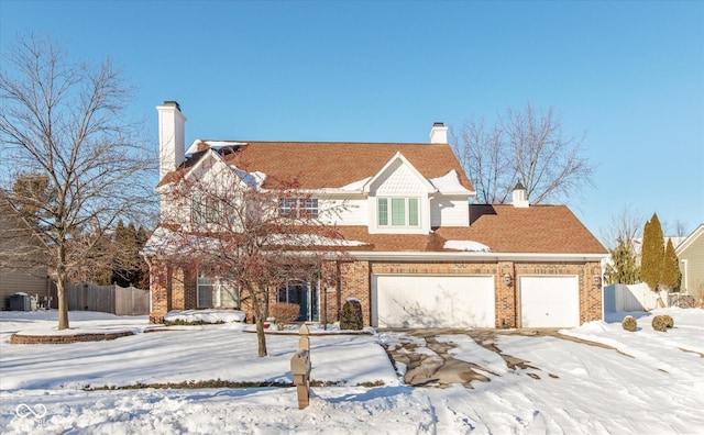 view of front facade featuring a garage