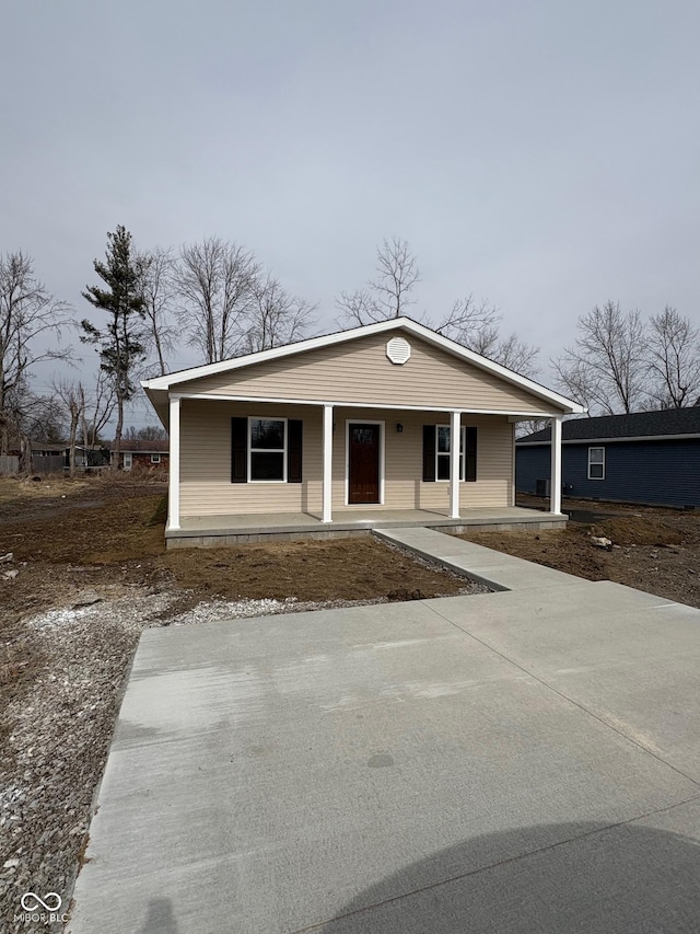 view of front of property with a porch