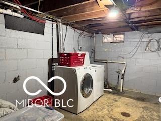 laundry area with washing machine and clothes dryer