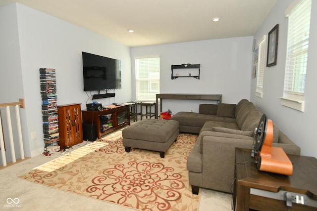 view of carpeted living room