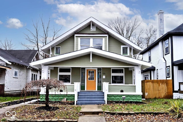 view of front facade with a porch