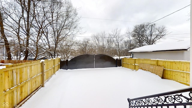 view of snowy yard