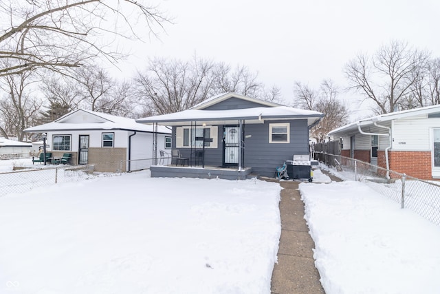 bungalow featuring a porch