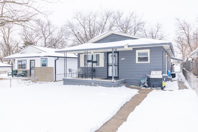 bungalow-style house with covered porch