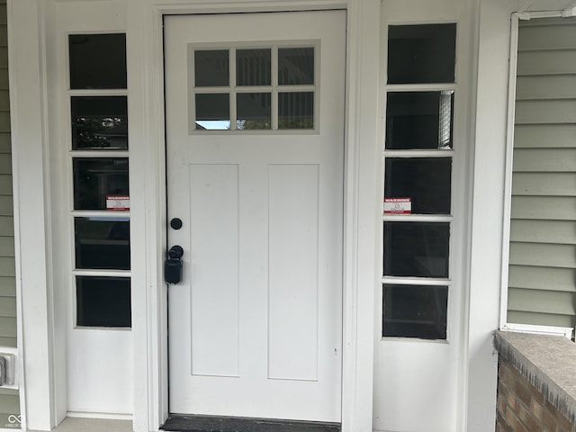 view of doorway to property