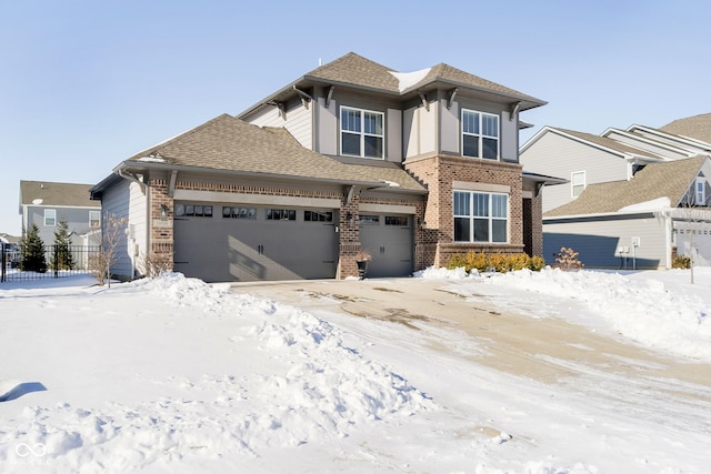 view of front facade featuring a garage