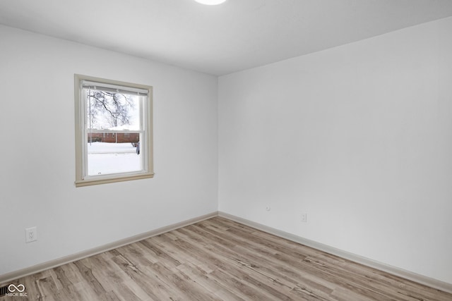 empty room featuring light hardwood / wood-style floors