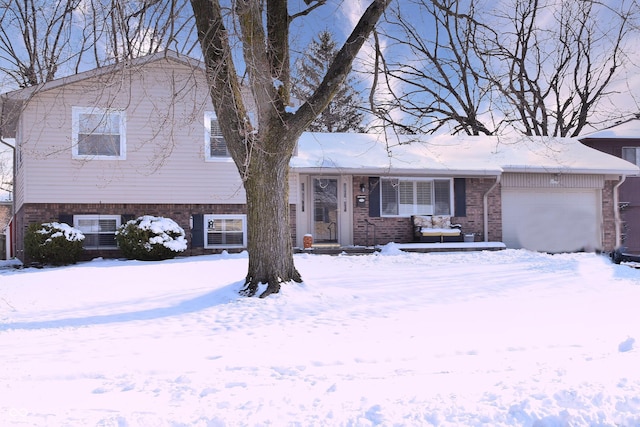 tri-level home featuring a garage