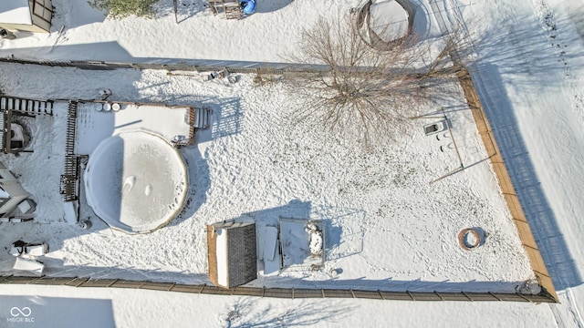 view of snow covered exterior