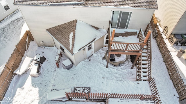 view of snowy aerial view