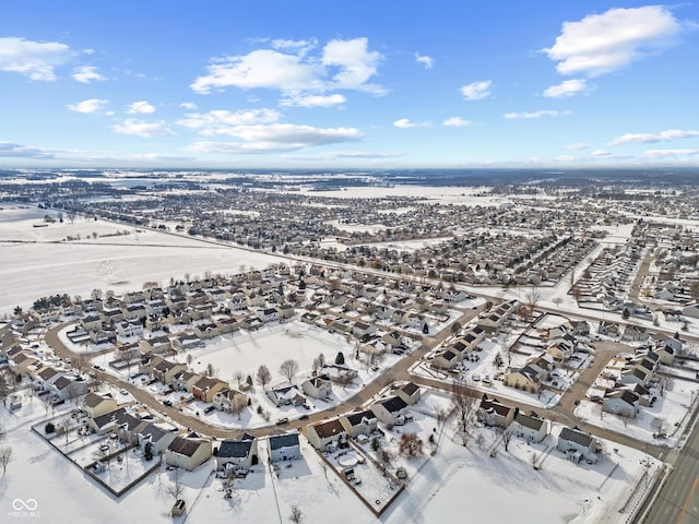 view of snowy aerial view