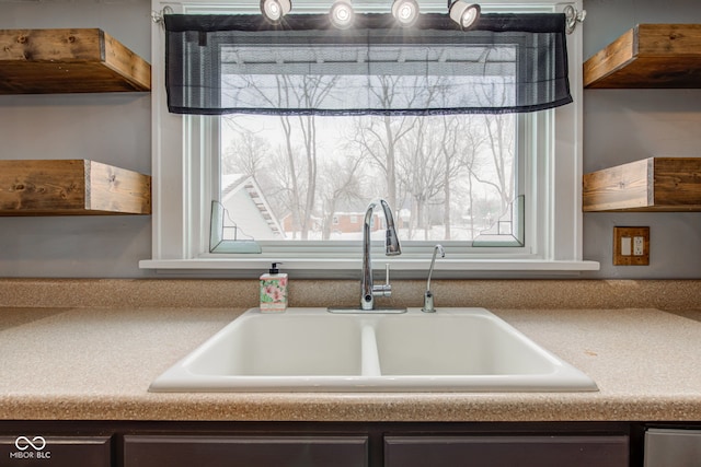 interior details featuring sink