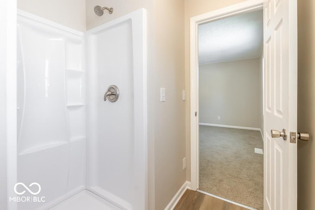 bathroom with walk in shower