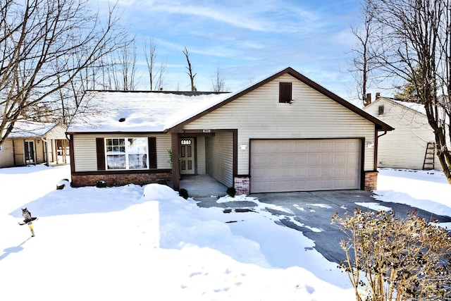 ranch-style home with a garage