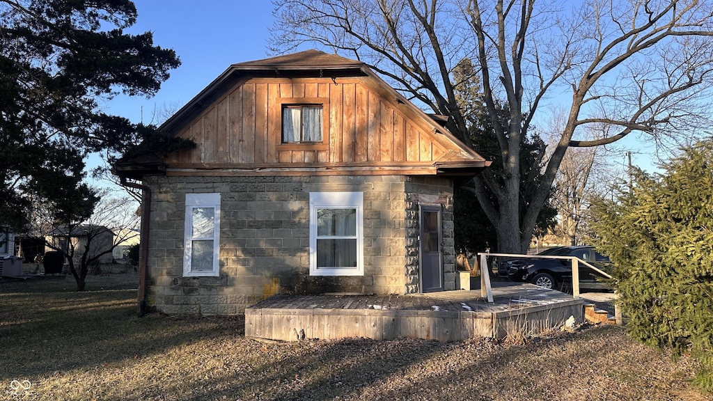 exterior space with a front lawn