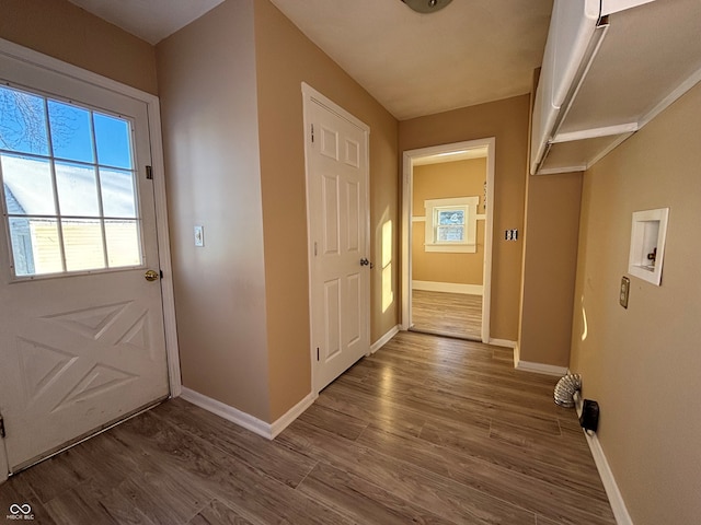 interior space featuring dark hardwood / wood-style flooring