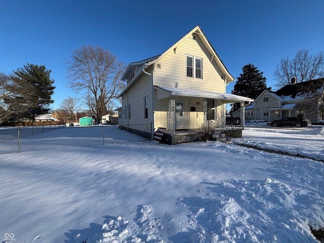 exterior space with covered porch