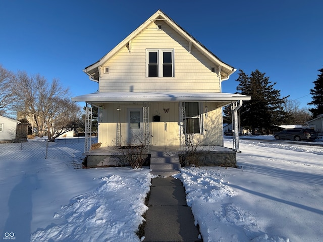 view of front of house featuring covered porch